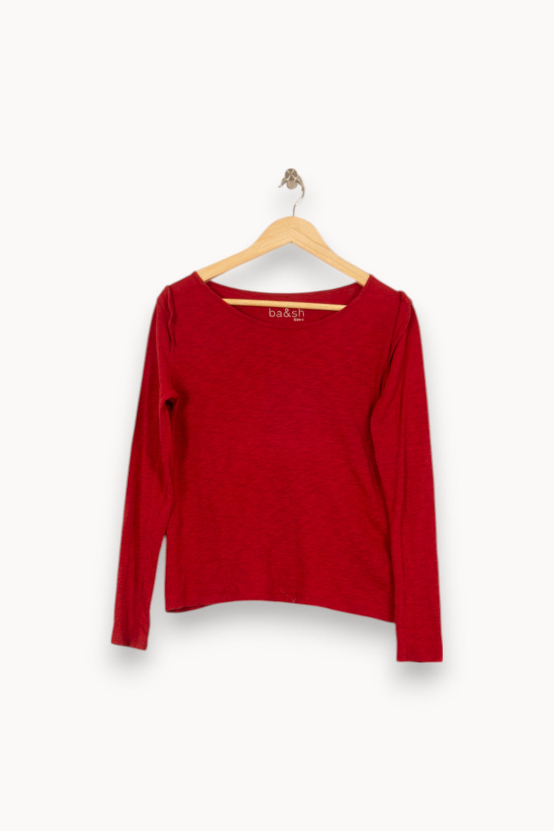 T-shirt Manches Longues Rouge - Taille XS/34 de la marque ba&sh | PARAD52887 - Vendu par Paradigme - Image 2