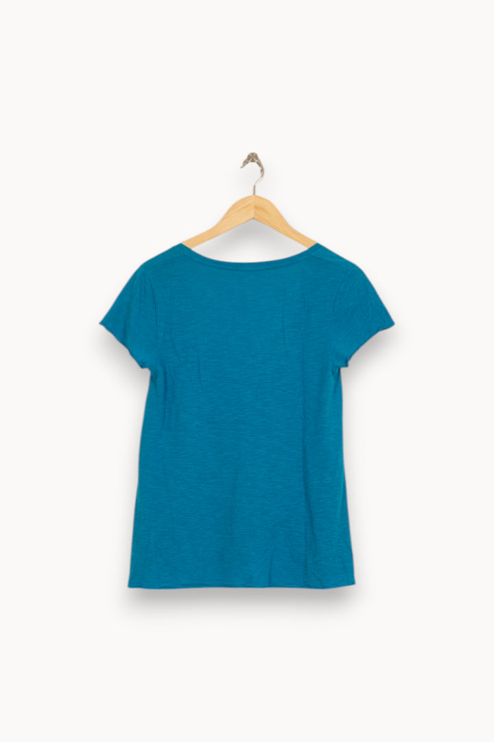 Tee-shirt Bleu - Taille XS/34 de la marque American Vintage | PARAD52888 - Vendu par Paradigme - Image 4