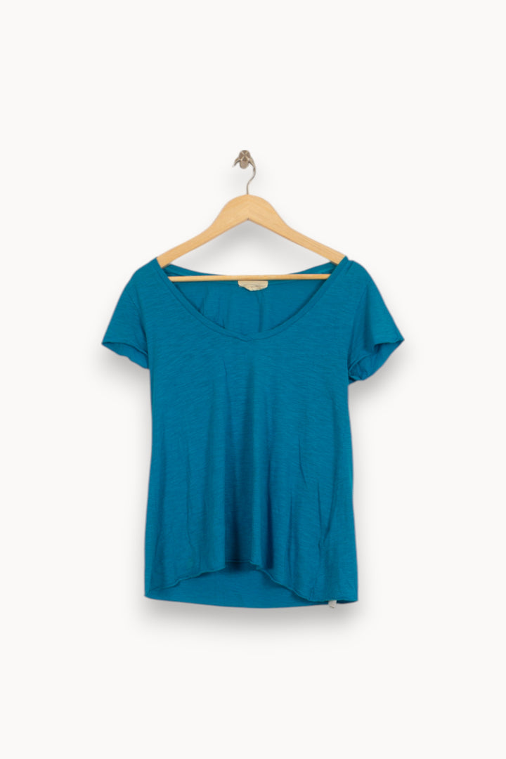 Tee-shirt Bleu - Taille XS/34 de la marque American Vintage | PARAD52888 - Vendu par Paradigme - Image 2
