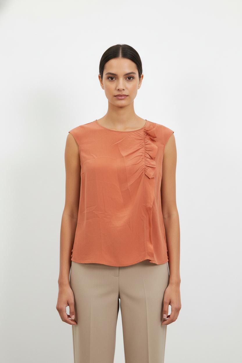 Blouse Orange - Taille XS/34