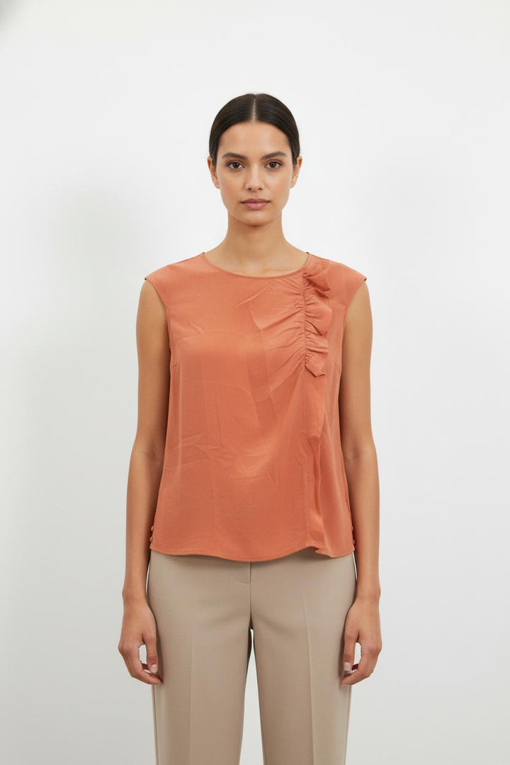 Blouse Orange - Taille XS/34