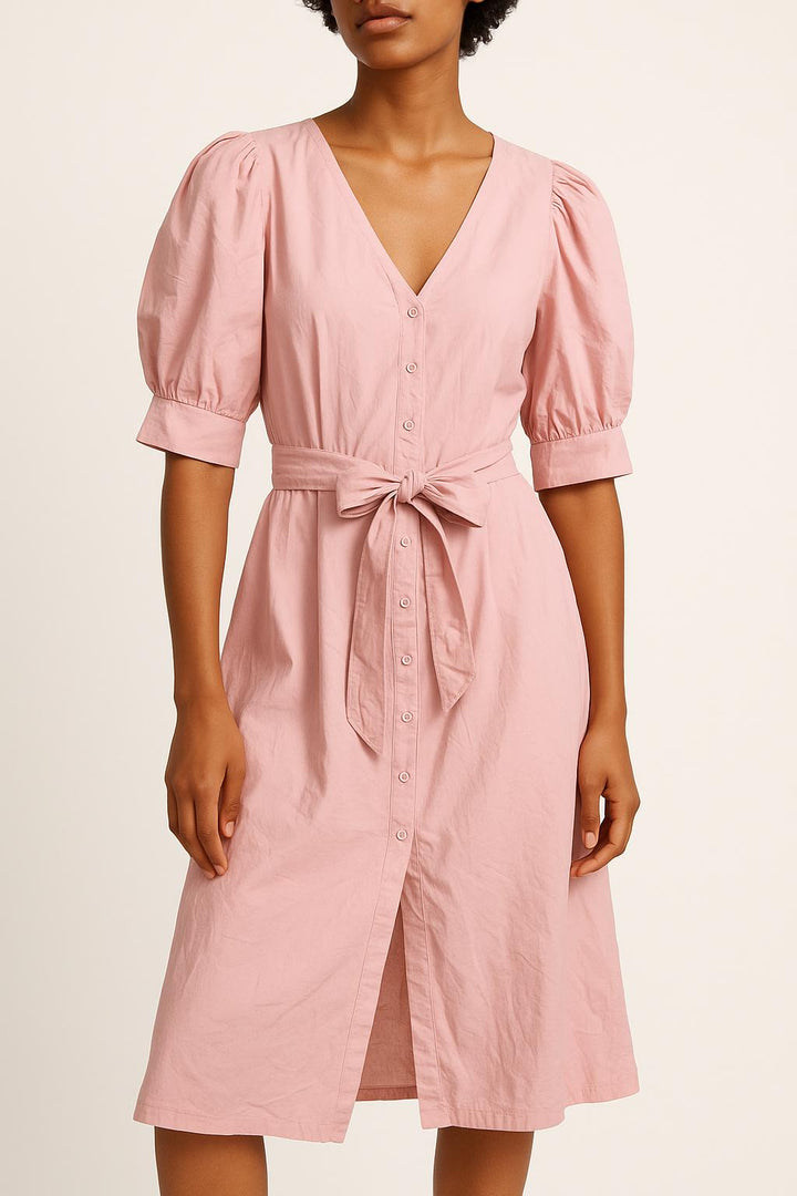 Robe Midi Rose - Taille XS/34 de la marque Tara Jarmon | PARAD52904 - Vendu par Paradigme - Image 1