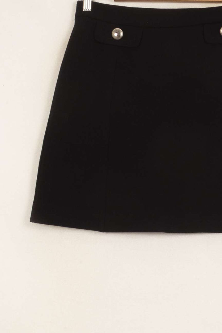 Jupe Courte Noire - Taille M/38 de la marque Claudie Pierlot | PARAD52910 - Vendu par Paradigme - Image 3