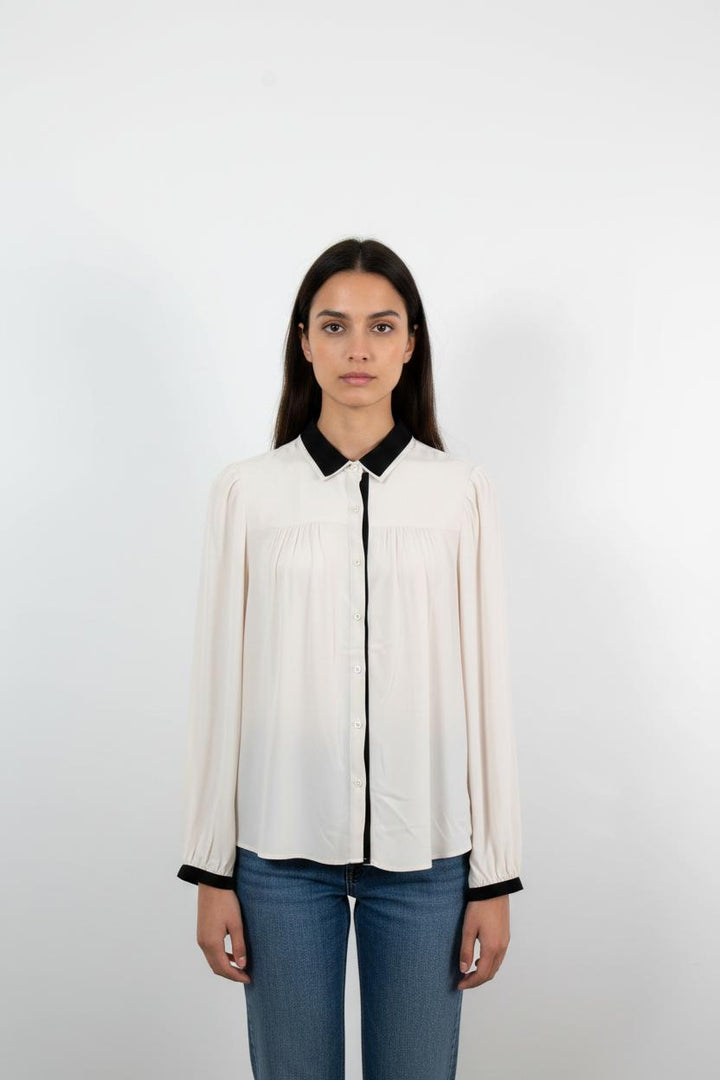 Blouse Blanche et Noire - Taille S/36