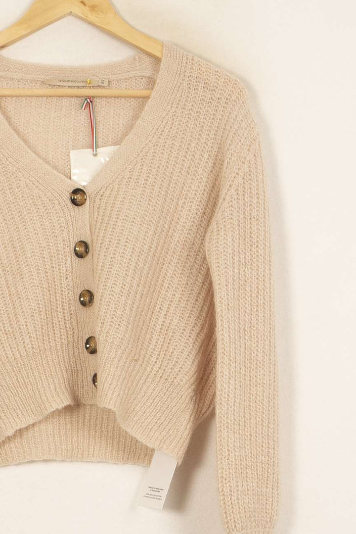 Gilet Beige - Taille XS/34 de la marque La Fée Maraboutée | PARAD52924 - Vendu par Paradigme - Image 3