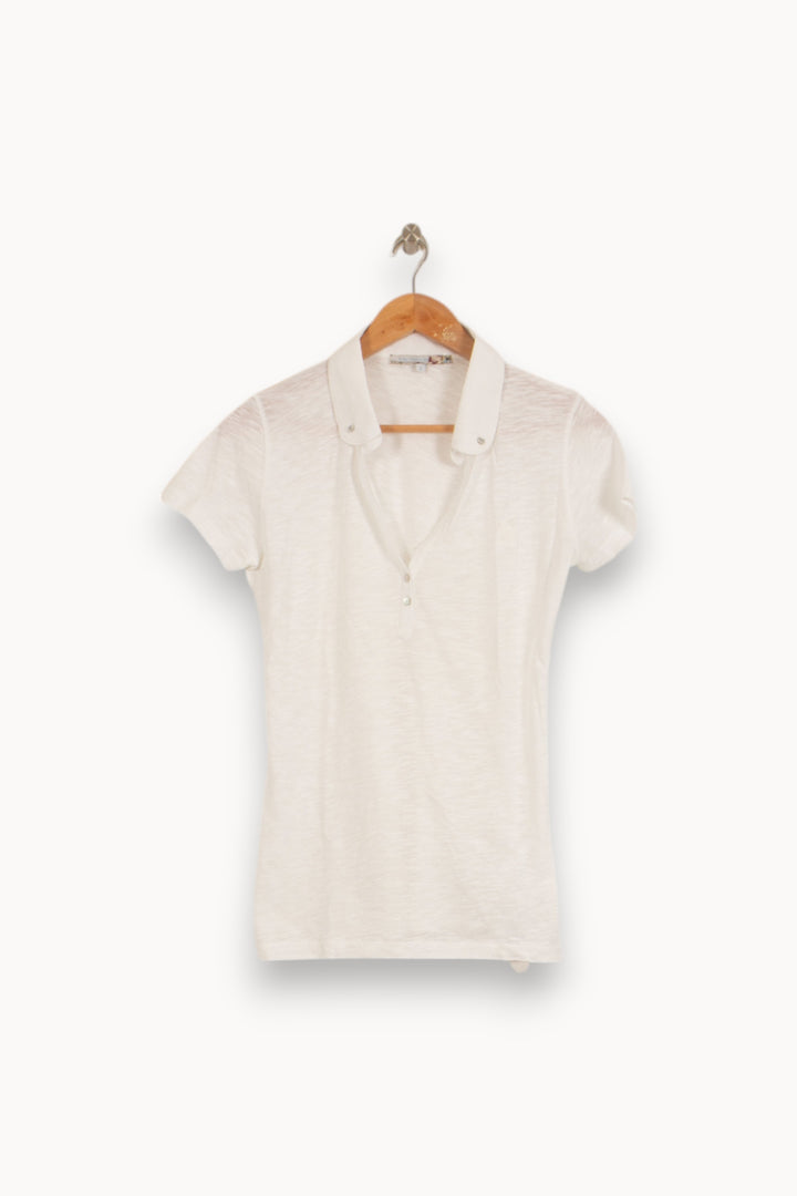 Polo Blanc - Taille S/36 de la marque La Fée Maraboutée | PARAD52928 - Vendu par Paradigme - Image 2