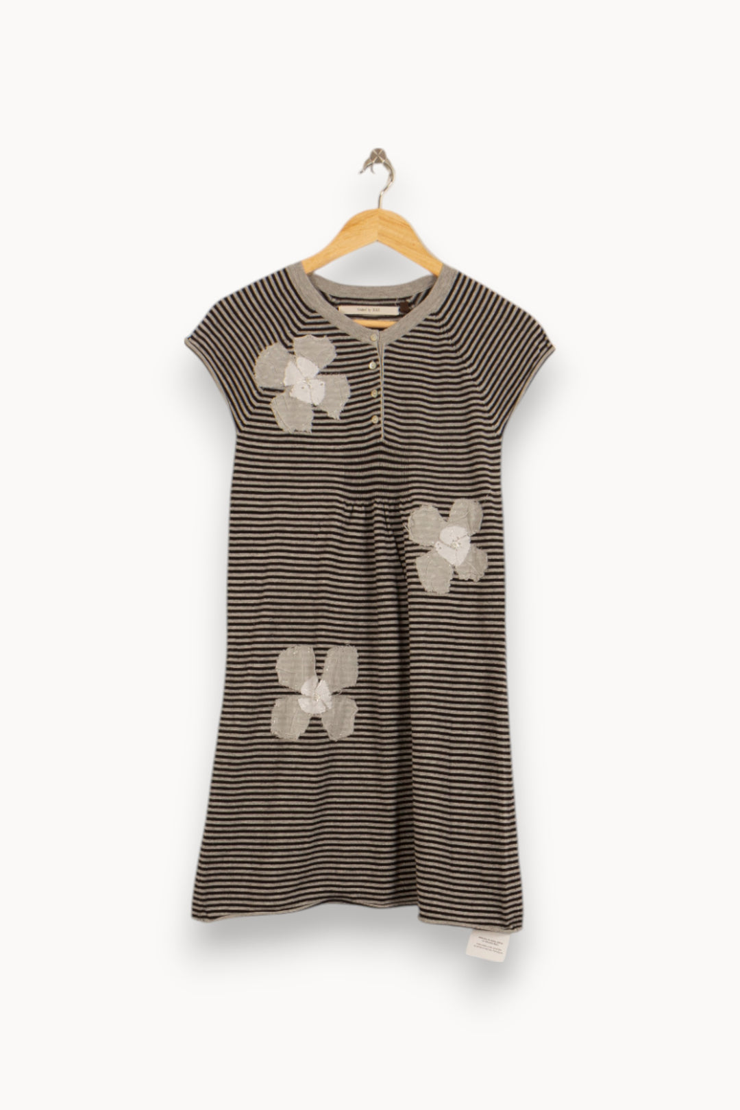 Robe Courte Grise et Blanche - Taille L/40 de la marque IKKS | PARAD52933 - Vendu par Paradigme - Image 2