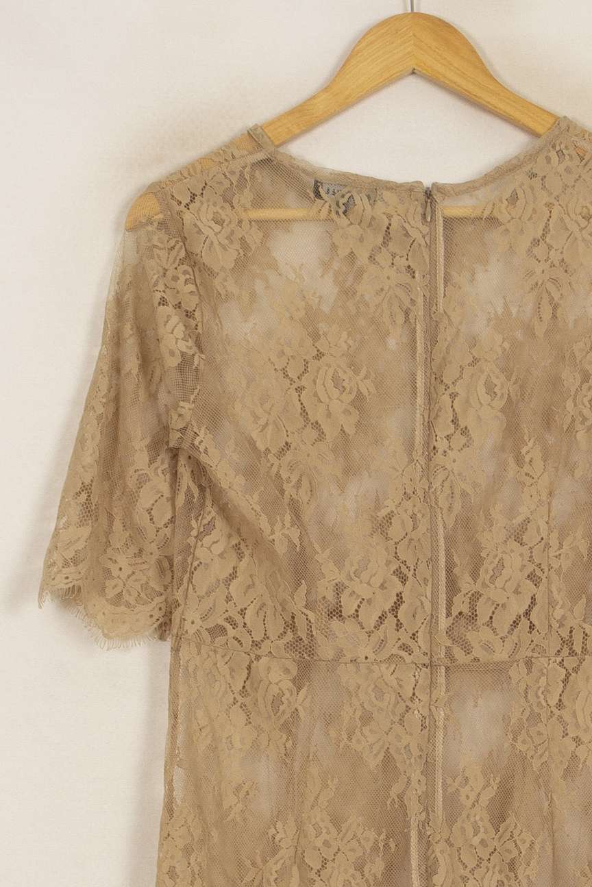 Robe Dentelle Beige - Taille M/38 de la marque Caroll | PARAD52939 - Vendu par Paradigme - Image 3