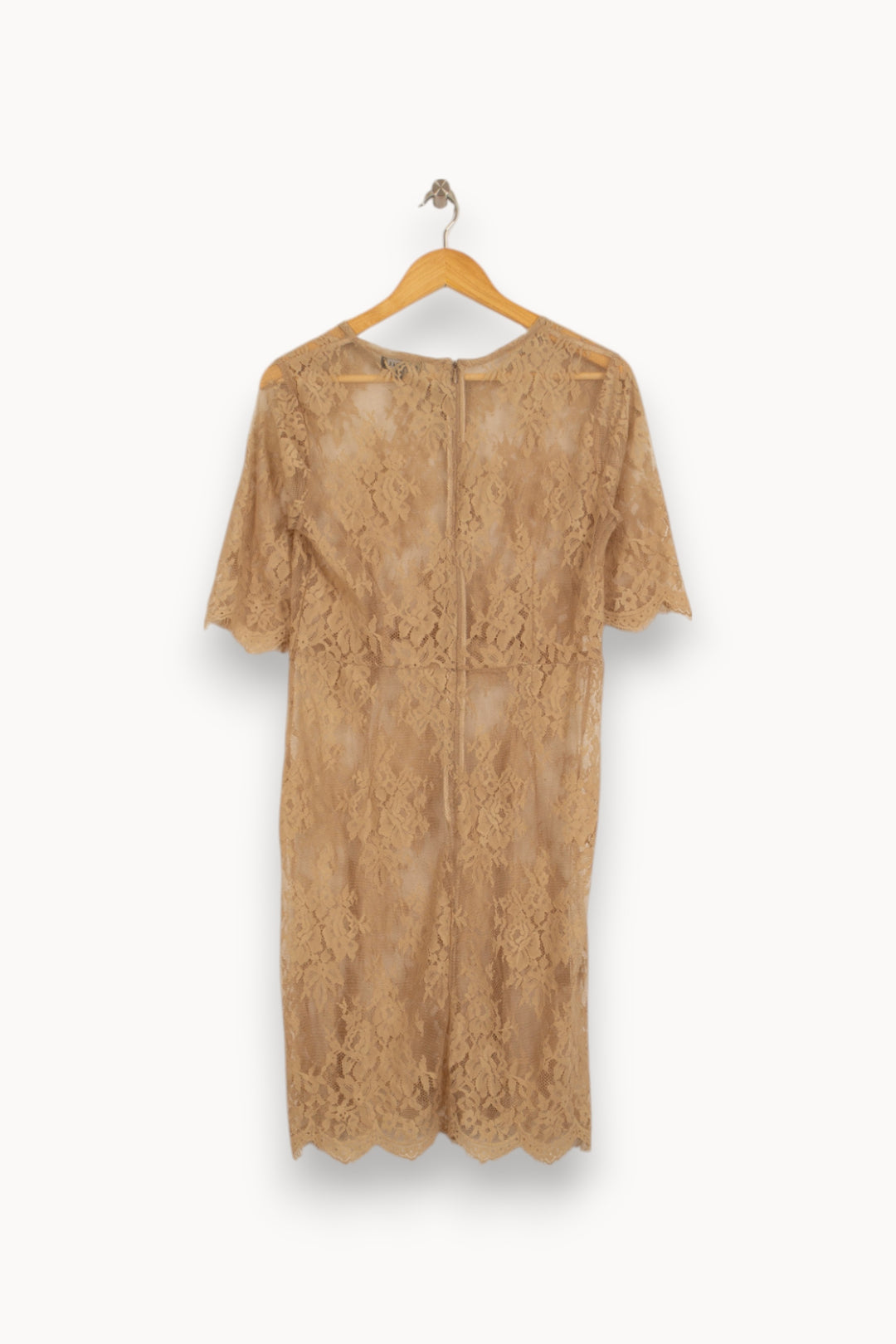 Robe Dentelle Beige - Taille M/38 de la marque Caroll | PARAD52939 - Vendu par Paradigme - Image 2