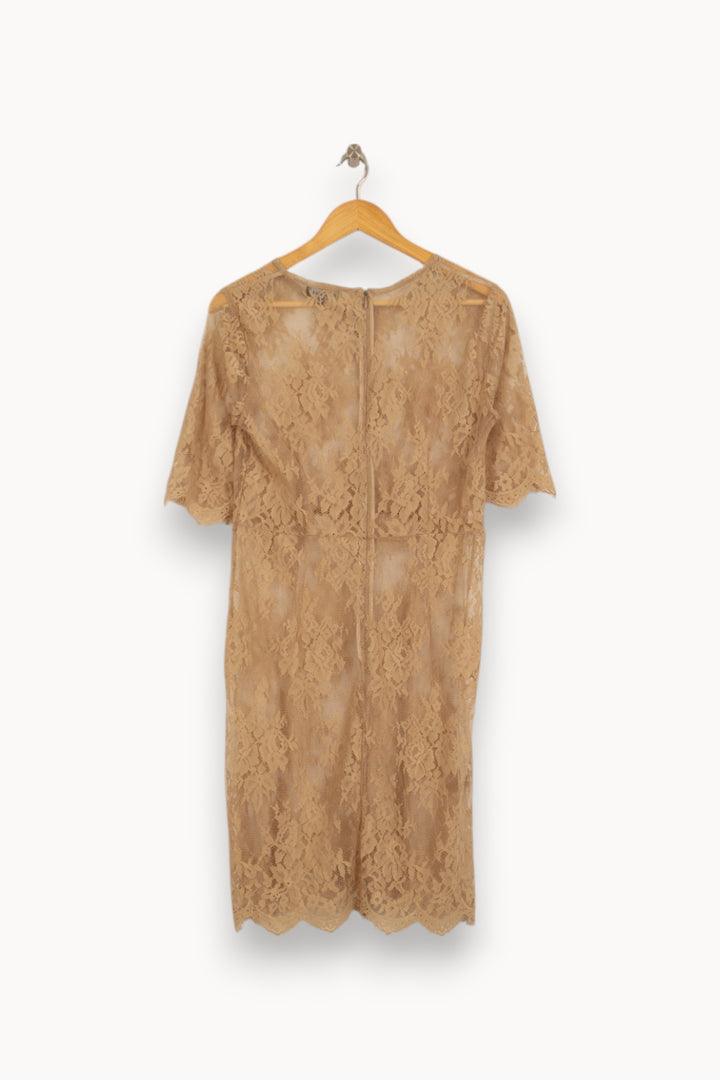 Robe Dentelle Beige - Taille M/38 de la marque Caroll | PARAD52939 - Vendu par Paradigme - Image 2