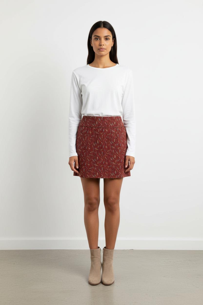 Jupe Courte Bordeaux - Taille S/36