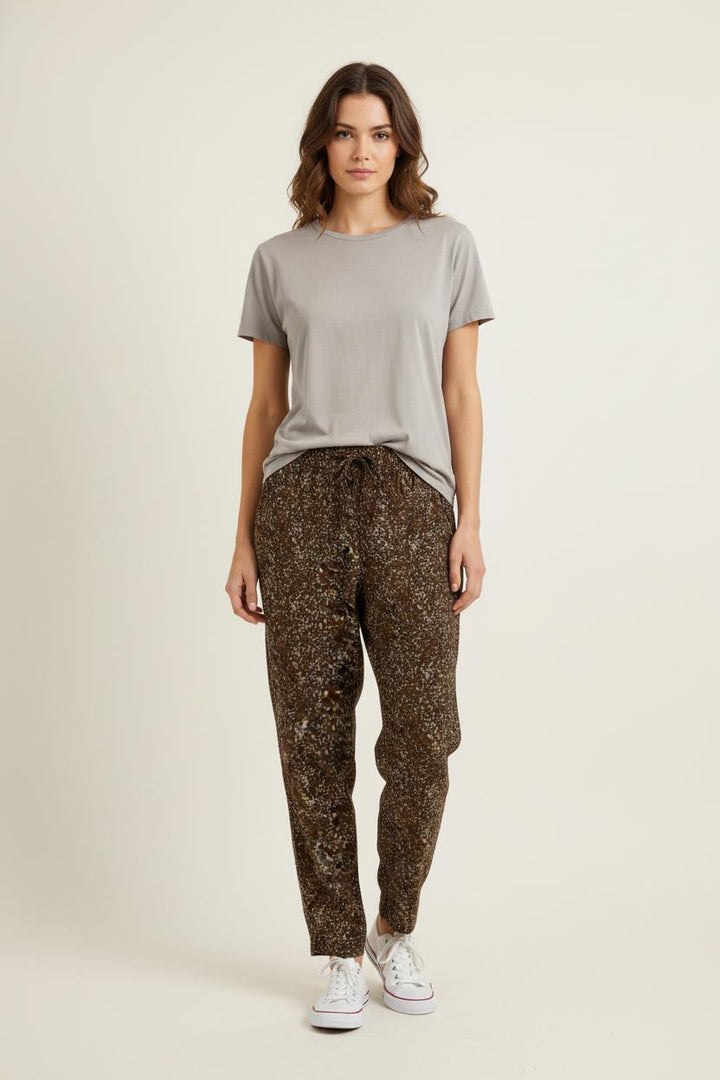 Pantalon Marron et Blanc - Taille XXL/44 de la marque IKKS | PARAD52946 - Vendu par Paradigme - Image 1