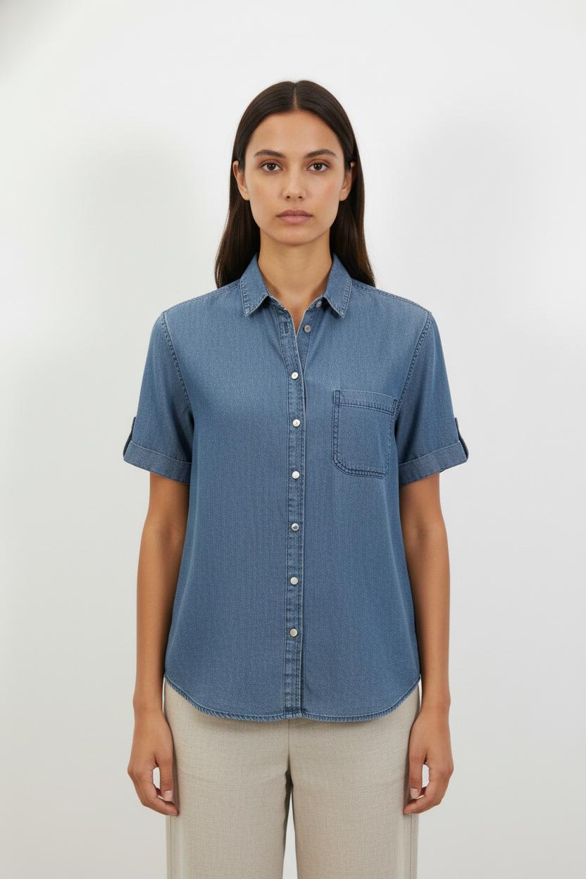 Chemise en Jean Bleue - Taille M/38