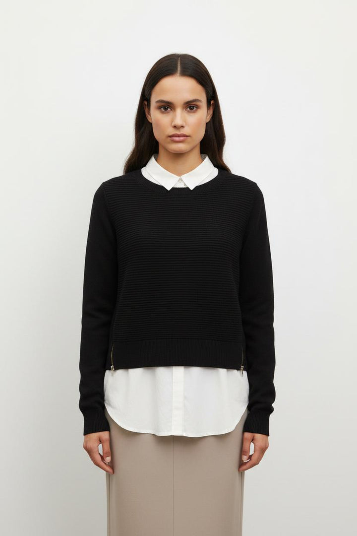 Pull Noir et Blanc - Taille XS/34