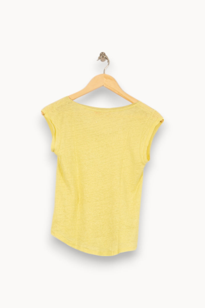 Tee-shirt Jaune - Taille XS/34 de la marque La Fée Maraboutée | PARAD52959 - Vendu par Paradigme - Image 4