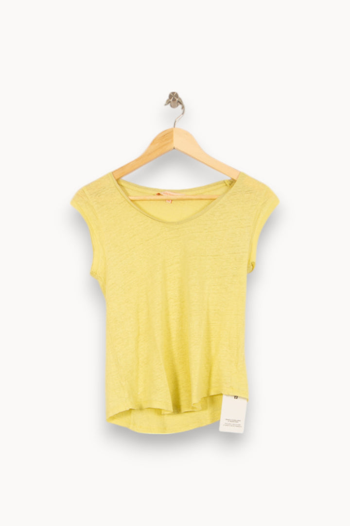 Tee-shirt Jaune - Taille XS/34 de la marque La Fée Maraboutée | PARAD52959 - Vendu par Paradigme - Image 2