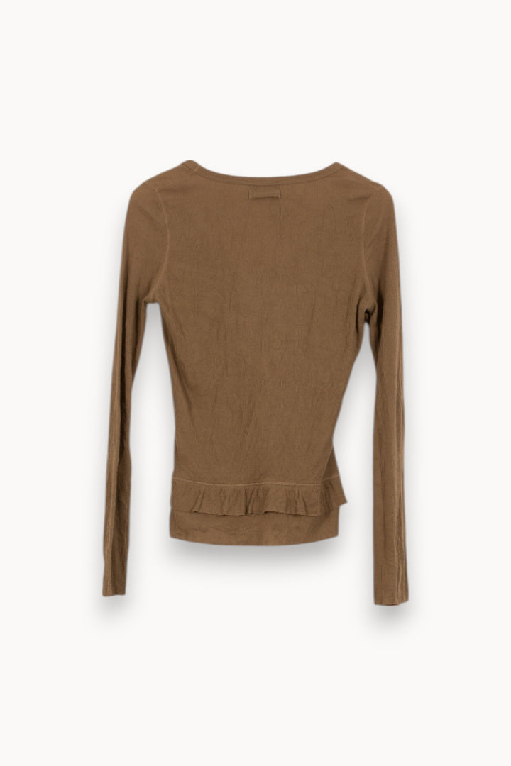 Tee-shirt Manche Longue Marron - Taille XL/42 de la marque One Step | PARAD52960 - Vendu par Paradigme - Image 4