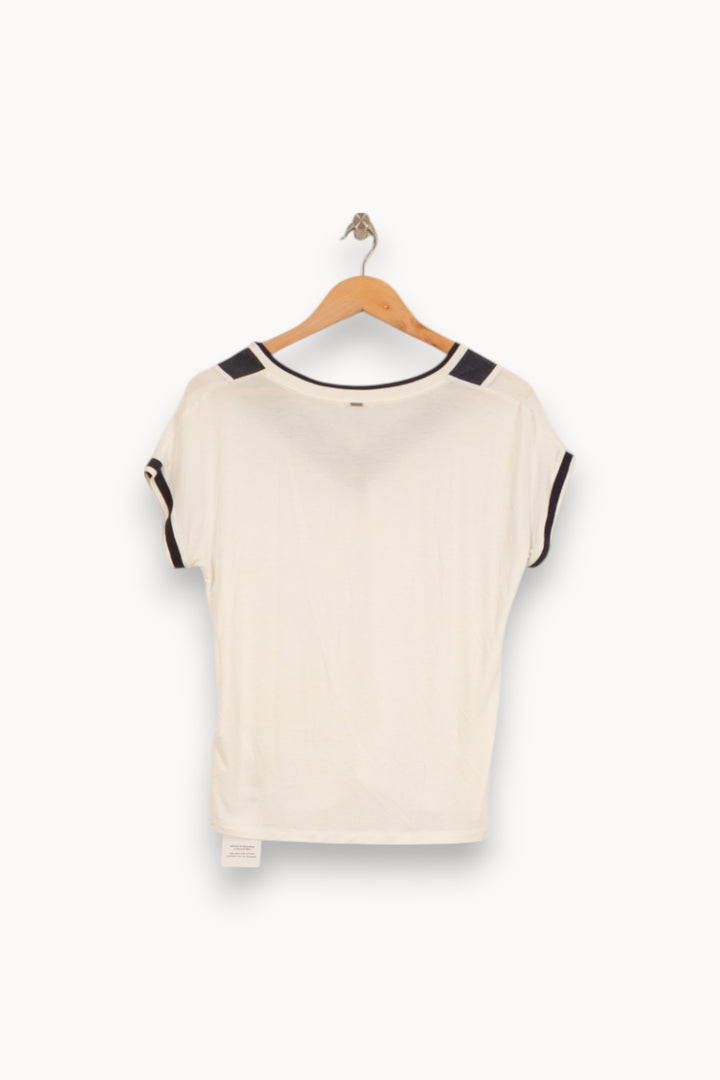 T-shirt Blanc et Noir - Taille XS/34 de la marque Comptoir des Cotonniers | PARAD52965 - Vendu par Paradigme - Image 4