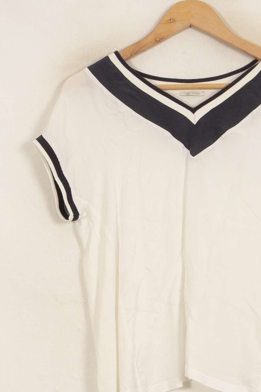 T-shirt Blanc et Noir - Taille XS/34 de la marque Comptoir des Cotonniers | PARAD52965 - Vendu par Paradigme - Image 3