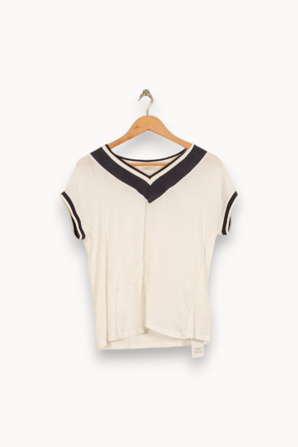 T-shirt Blanc et Noir - Taille XS/34 de la marque Comptoir des Cotonniers | PARAD52965 - Vendu par Paradigme - Image 2