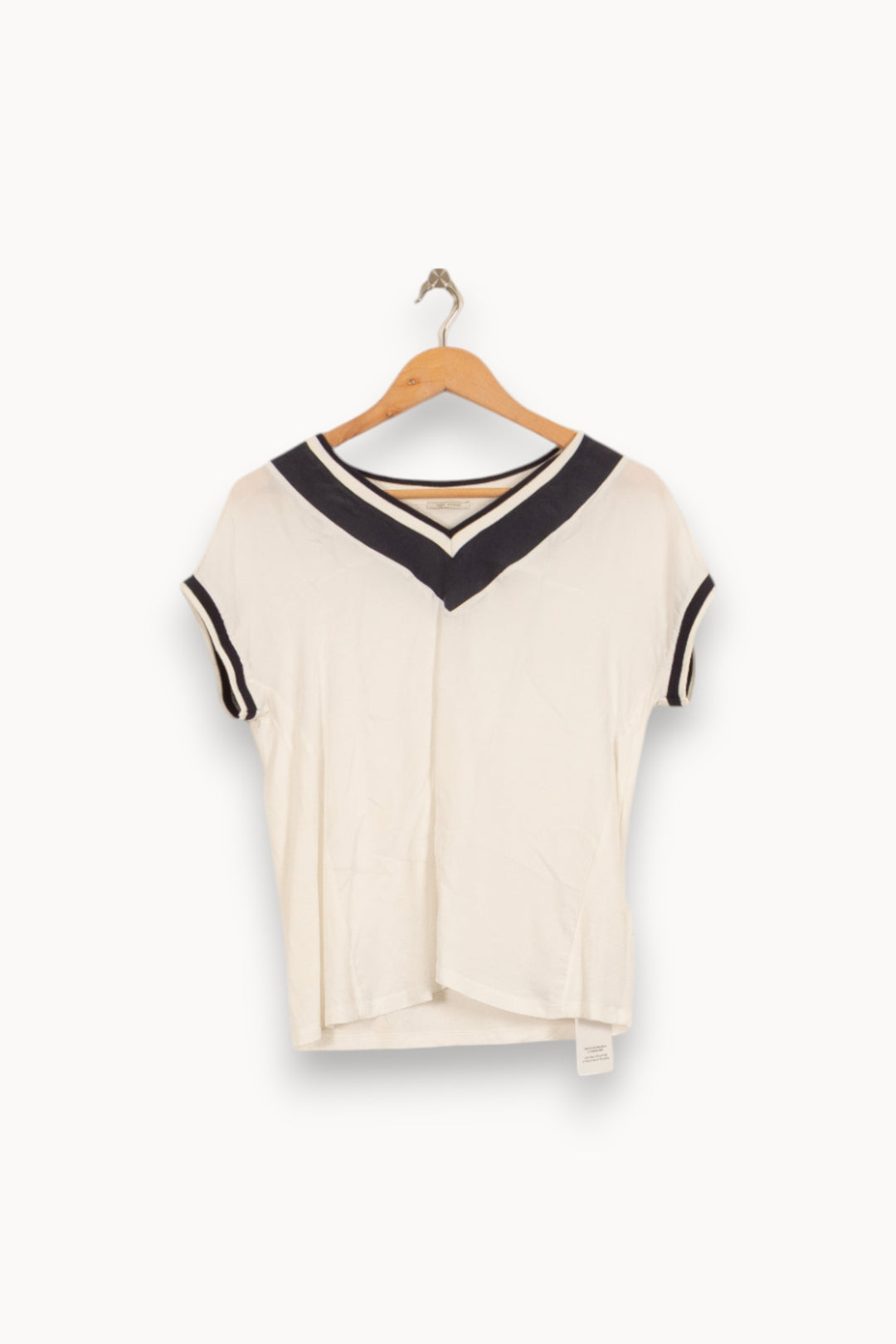 T-shirt Blanc et Noir - Taille XS/34 de la marque Comptoir des Cotonniers | PARAD52965 - Vendu par Paradigme - Image 2