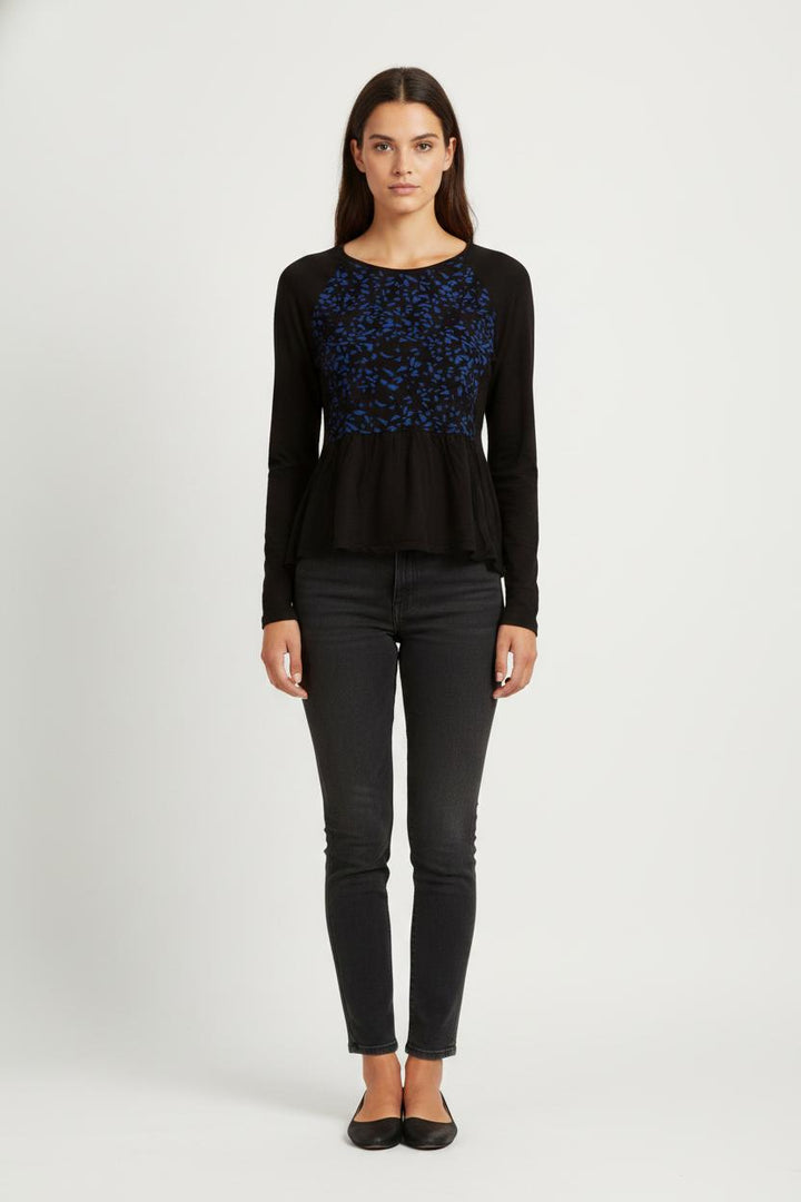 Pull Noir et Bleu - Taille XS/34