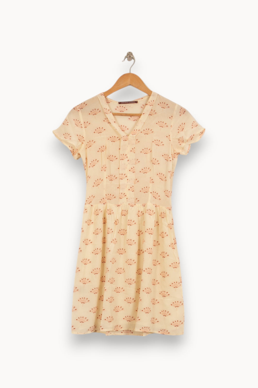 Robe Courte Écrue et Orange - Taille XS/34 de la marque Comptoir des Cotonniers | PARAD52973 - Vendu par Paradigme - Image 2
