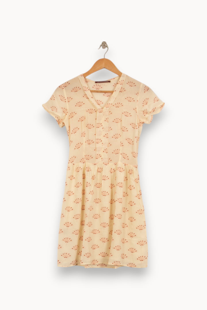 Robe Courte Écrue et Orange - Taille XS/34 de la marque Comptoir des Cotonniers | PARAD52973 - Vendu par Paradigme - Image 2