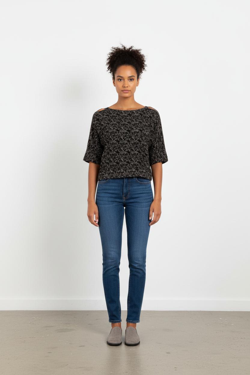 Tee-shirt Noir et Blanc - Taille XS/34