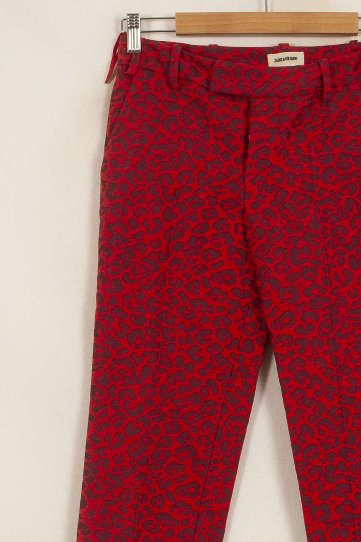 Pantalon Rouge et Noir - Taille XS/34 de la marque Zadig&Voltaire | PARAD52978 - Vendu par Paradigme - Image 3