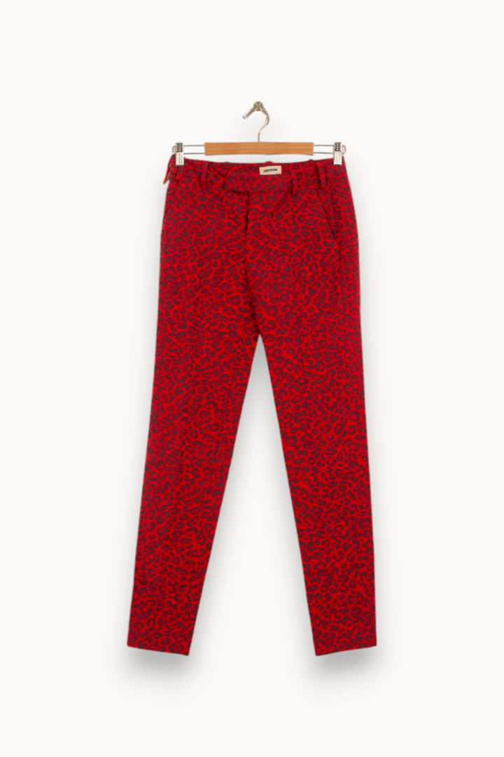 Pantalon Rouge et Noir - Taille XS/34 de la marque Zadig&Voltaire | PARAD52978 - Vendu par Paradigme - Image 2