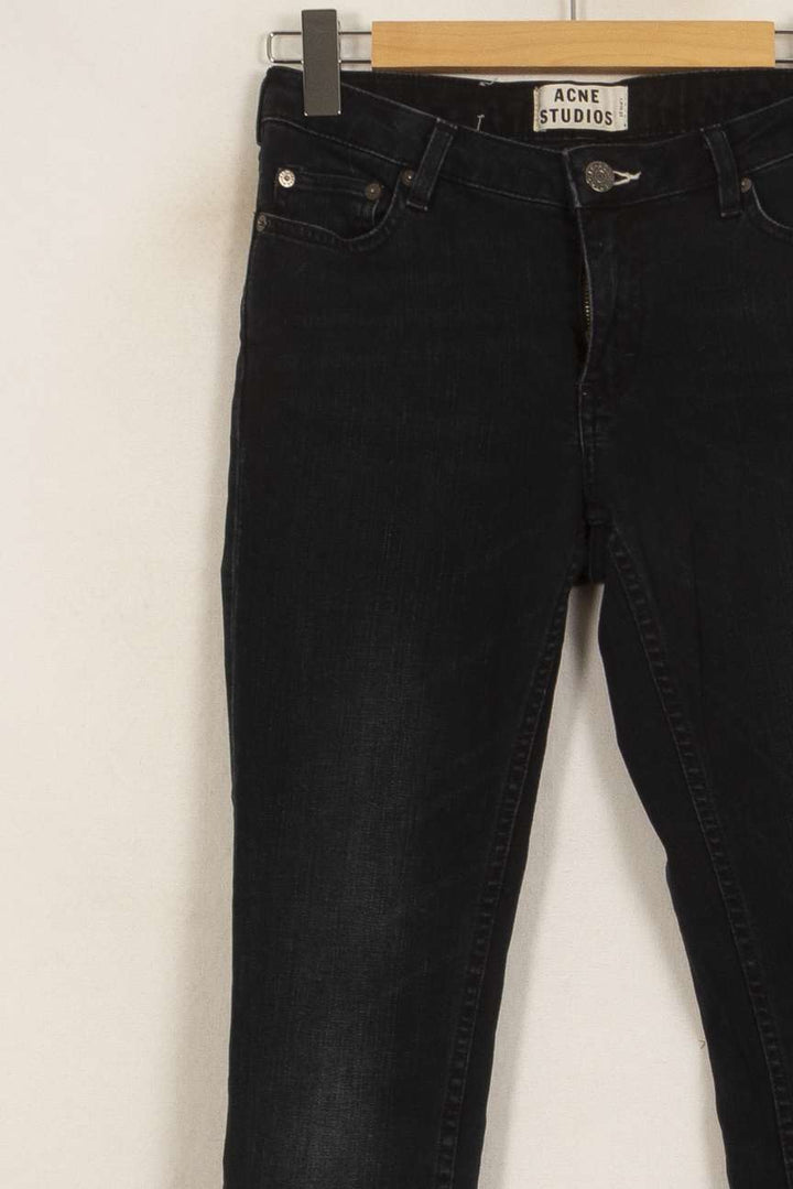 Jean Slim Noir - Taille M/38 de la marque Acne Studios | PARAD52990 - Vendu par Paradigme - Image 3