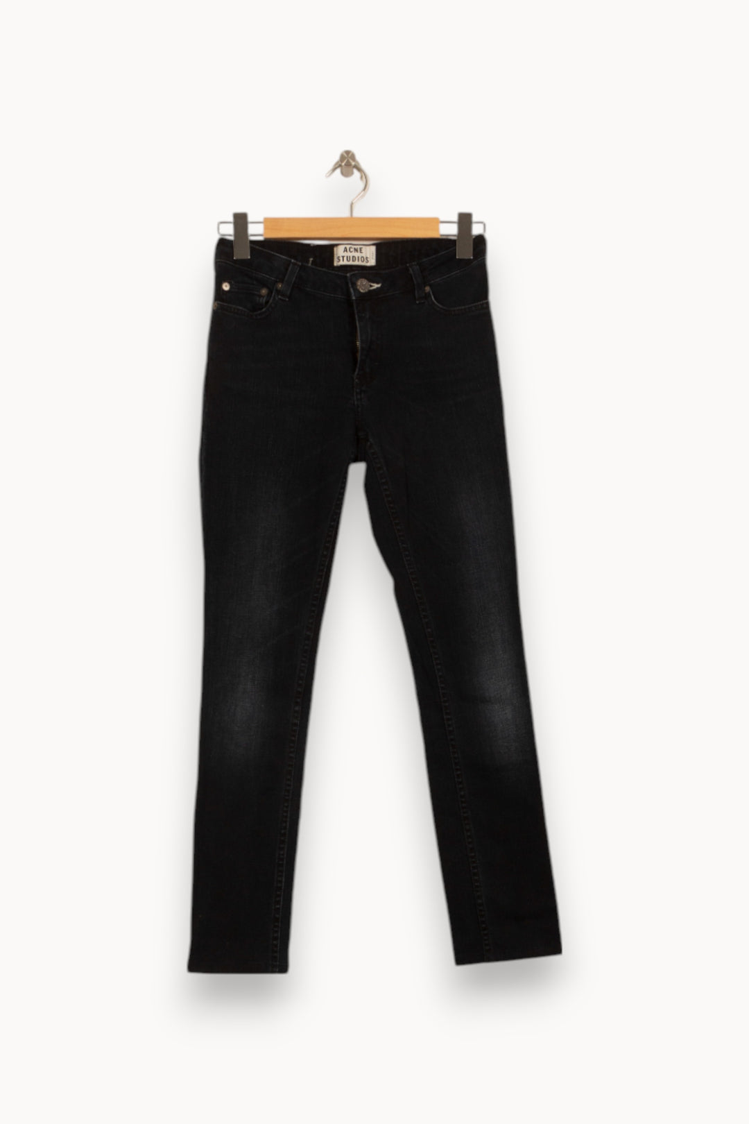 Jean Slim Noir - Taille M/38 de la marque Acne Studios | PARAD52990 - Vendu par Paradigme - Image 2
