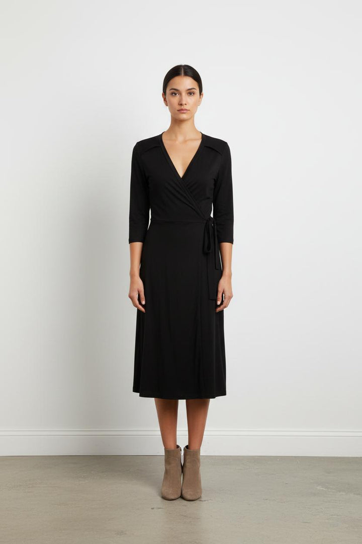 Robe Portefeuille Noire - Taille XS/34
