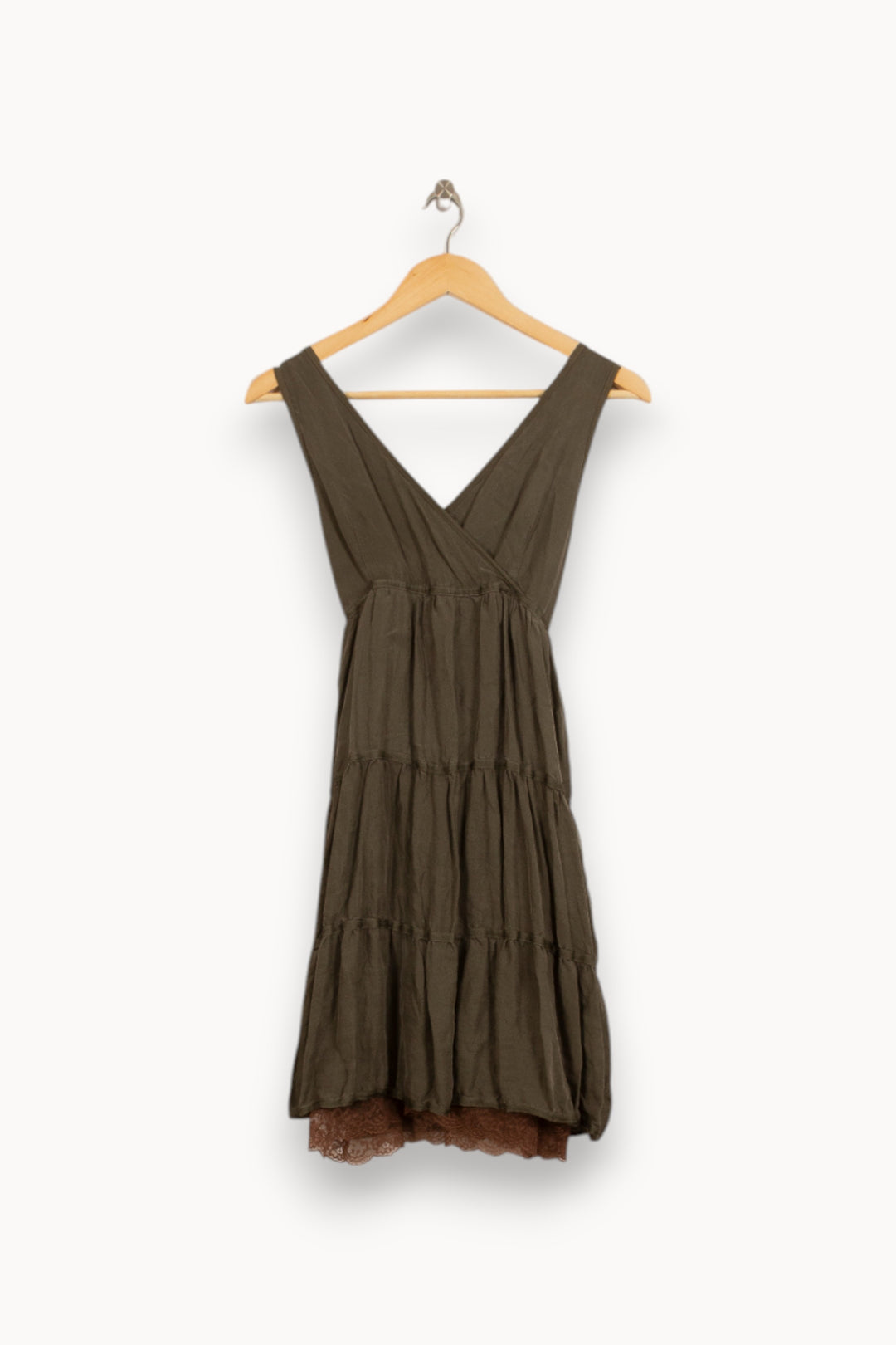 Robe Vert et Marron - Taille S/36 de la marque La Fée Maraboutée | PARAD53003 - Vendu par Paradigme - Image 2