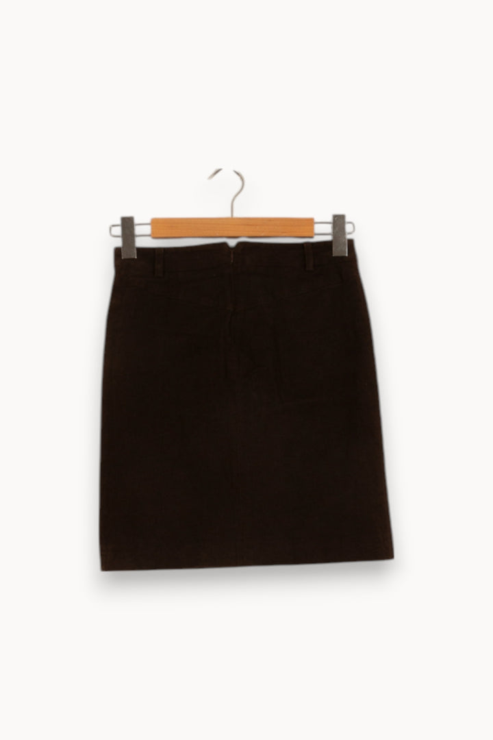 Jupe Courte Marron - Taille XS/34 de la marque Claudie Pierlot | PARAD53004 - Vendu par Paradigme - Image 4