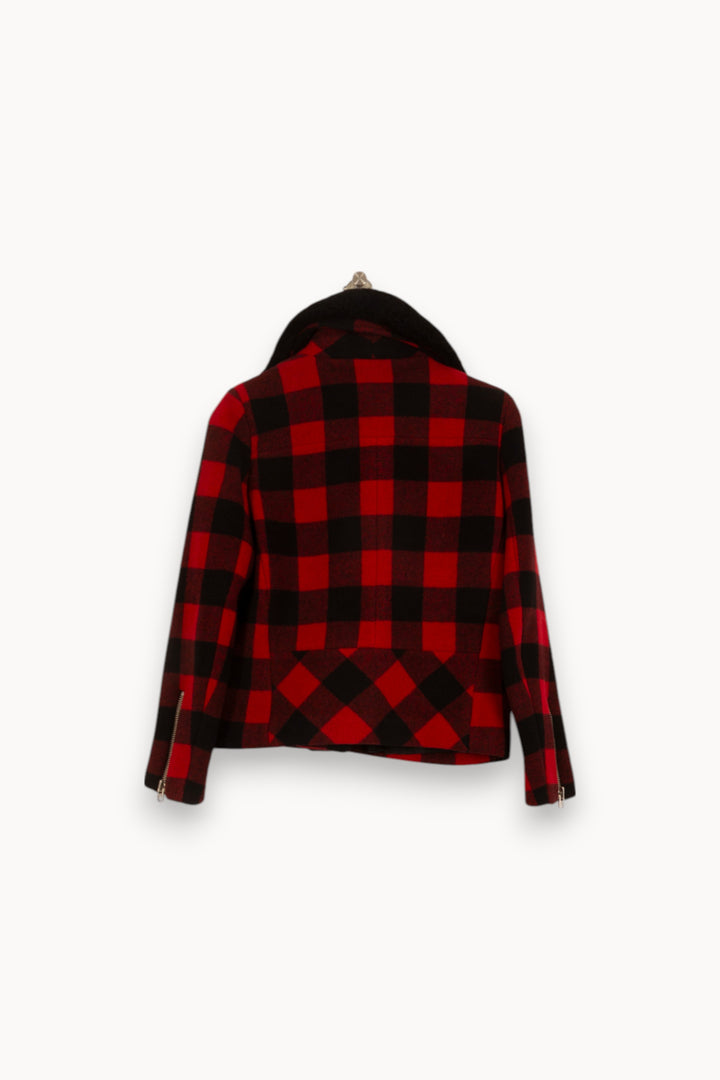 Veste Rouge et Noire - Taille S/36 de la marque Sandro | PARAD53009 - Vendu par Paradigme - Image 4