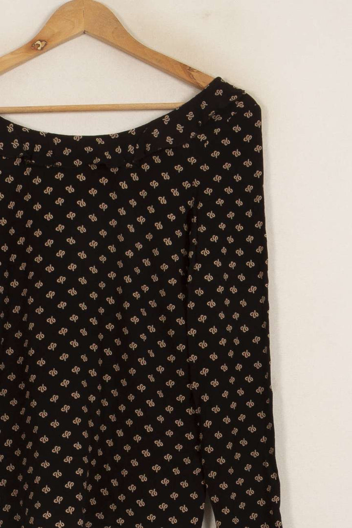 Blouse Noire et Beige - Taille XS/34 de la marque ba&sh | PARAD53011 - Vendu par Paradigme - Image 3