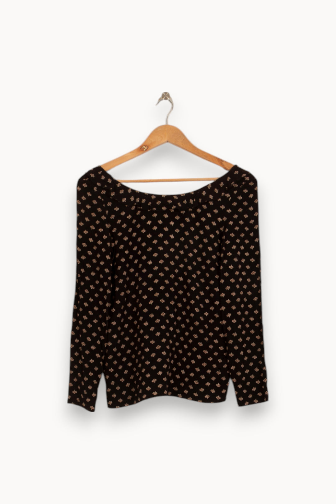 Blouse Noire et Beige - Taille XS/34 de la marque ba&sh | PARAD53011 - Vendu par Paradigme - Image 2