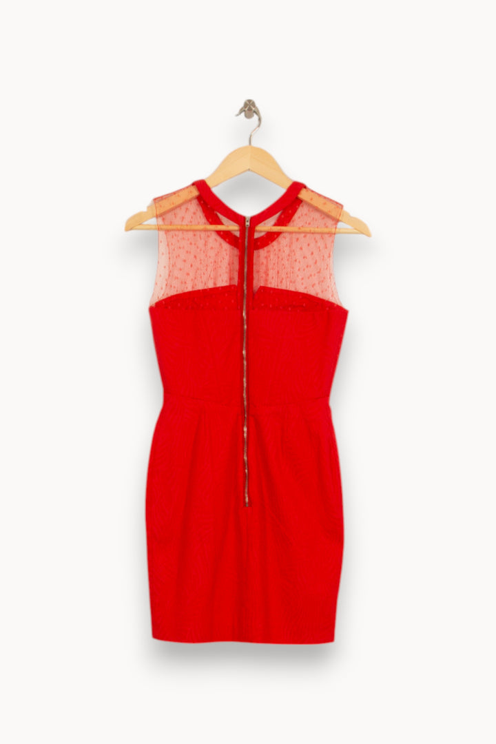 Robe Courte Rouge - Taille XS/34 de la marque The Kooples | PARAD53012 - Vendu par Paradigme - Image 4