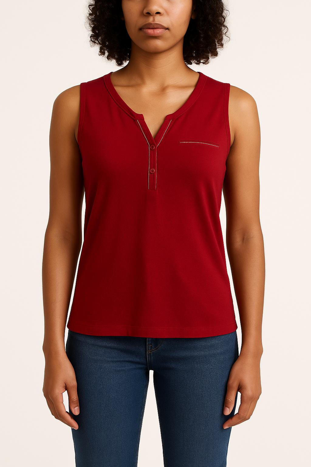 Débardeur Rouge - Taille L/40 de la marque Caroll | PARAD53014 - Vendu par Paradigme - Image 1