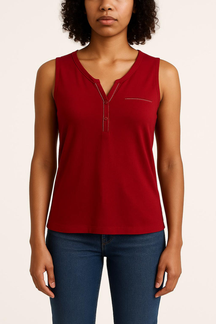Débardeur Rouge - Taille L/40 de la marque Caroll | PARAD53014 - Vendu par Paradigme - Image 1