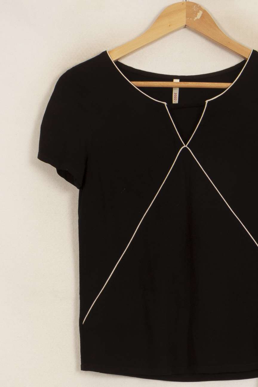 T-shirt Noir et Blanc - Taille XS/34 de la marque I.Code | PARAD53024 - Vendu par Paradigme - Image 3