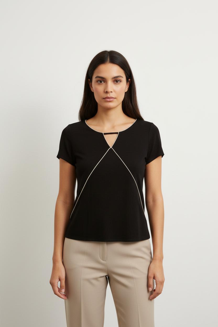 T-shirt Noir et Blanc - Taille XS/34