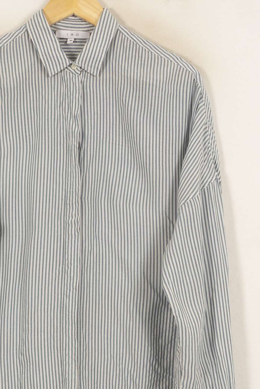 Chemise Rayée Bleue et Blanche - Taille M/38 de la marque IRO | PARAD53041 - Vendu par Paradigme - Image 3