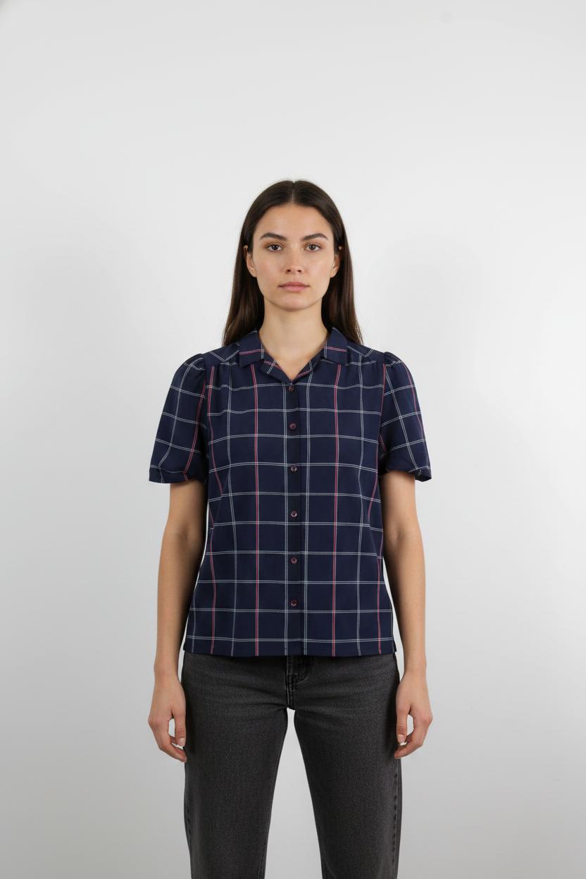 Chemise Bleu Marine et Blanc - Taille M/38