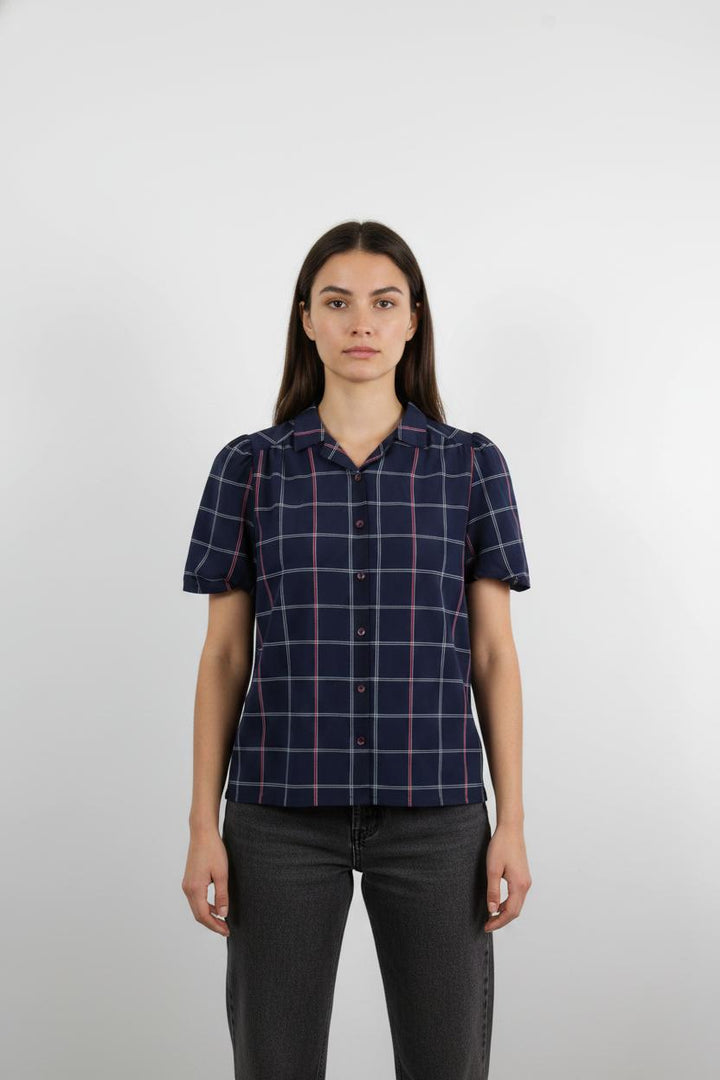 Chemise Bleu Marine et Blanc - Taille M/38
