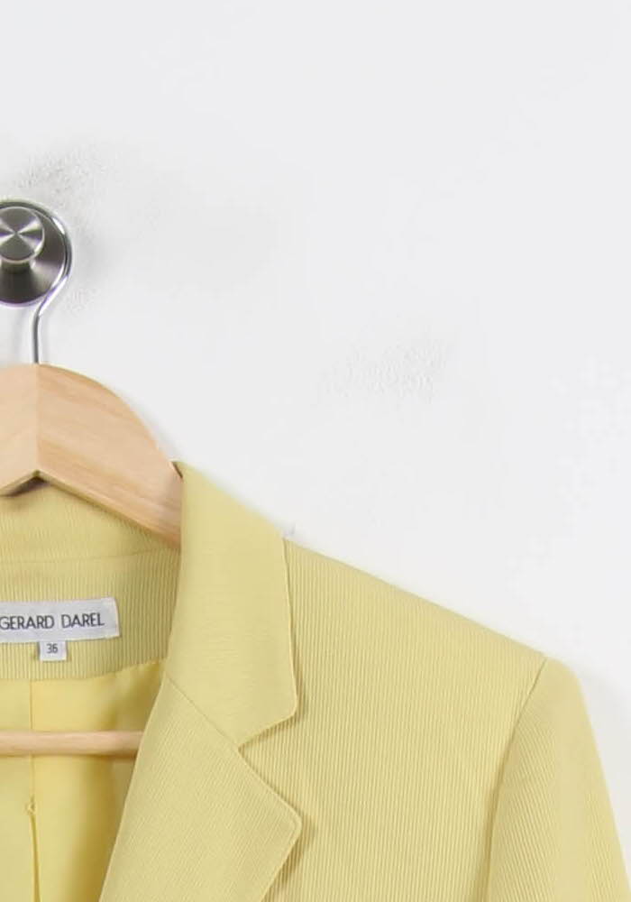 Blazer Jaune - Taille S/36 de la marque Gerard Darel | PARAD53059 - Vendu par Paradigme - Image 3