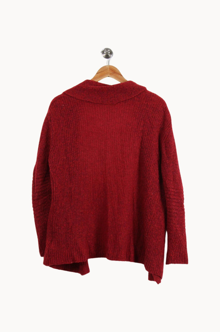 Cardigan Rouge - Taille S/36 de la marque American Vintage | PARAD53065 - Vendu par Paradigme - Image 4