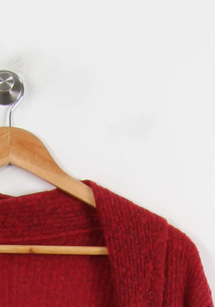 Cardigan Rouge - Taille S/36 de la marque American Vintage | PARAD53065 - Vendu par Paradigme - Image 3